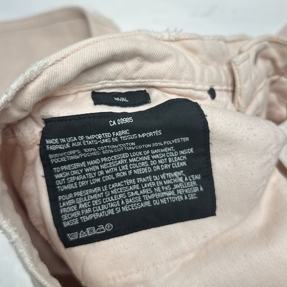 Alexander Wang Rival Cropped Jeans Distressed Destroyed Ripped Jean Off White 27 - Picture 10 of 11